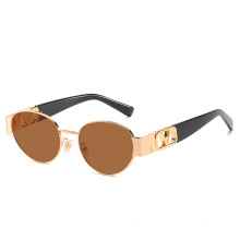 steampunk oval ocean color sun glasses women 2020 new arrivals fashion shades designer logo luxury metal sunglasses women 2185